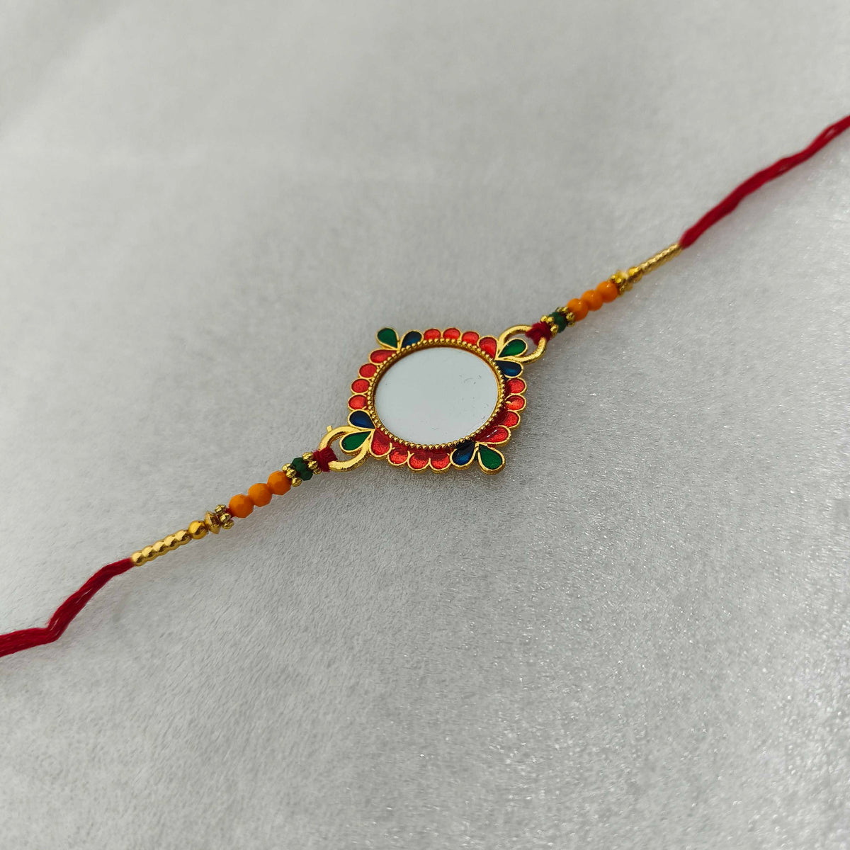 Personalized Photo Printed Rakhi for Brother | Custom Picture Colorful Floral Frame Rakhi