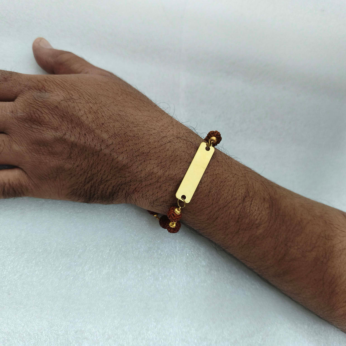 Elegant Rudraksha Name Rakhi